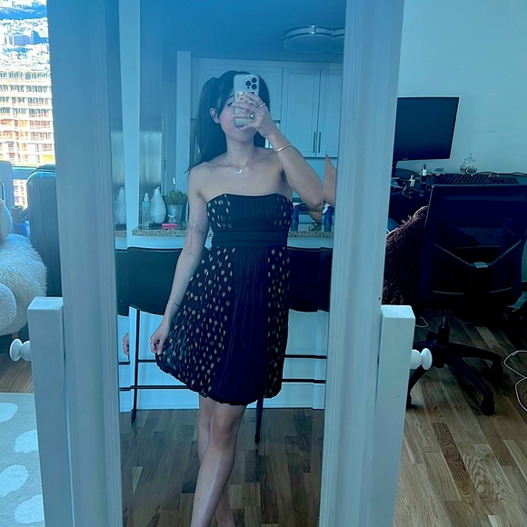 Y2K DVF silk balloon strapless star print dress - Picture 2 of 7